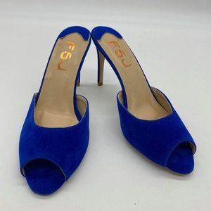 FSJ Women Fashion Mid High Heels Sandals Suede Sli